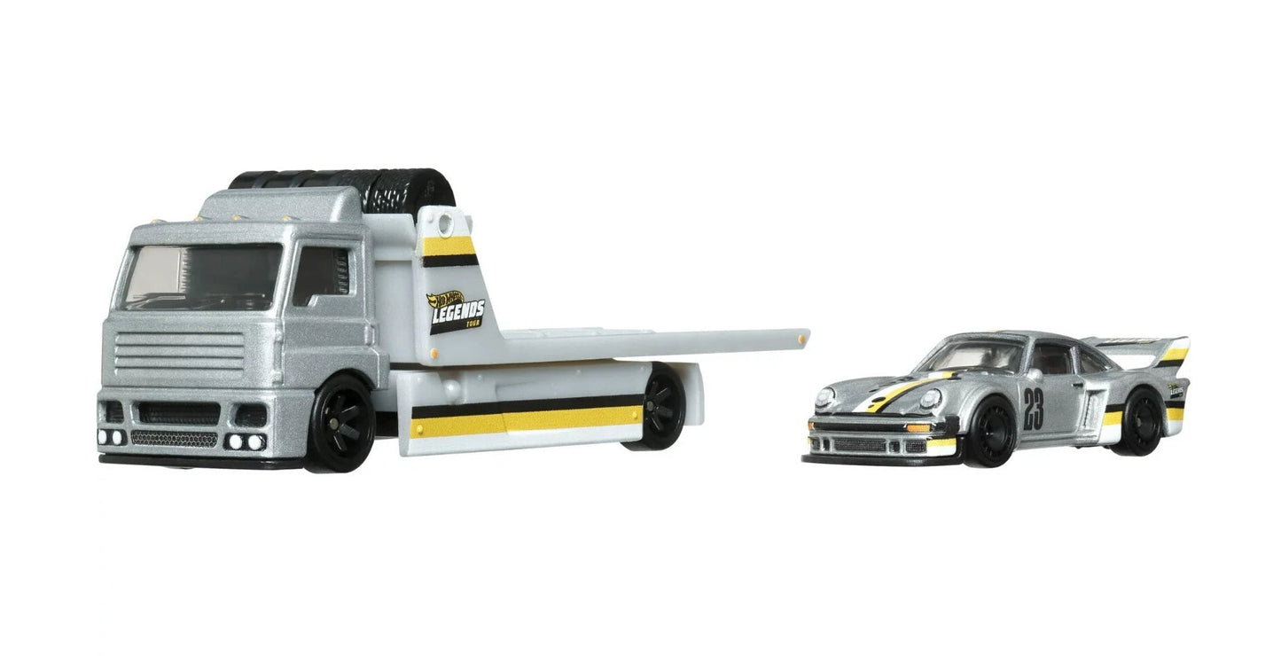 Hot Wheels Premium - Porsche 934.5 + Fleet Street - Series Car Culture Team Transport - Scala 1/64