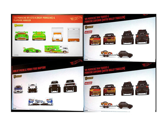 Hot Wheels Premium - Set 4 pieces Factory Sealed Case - Series Car Culture Team Transport - 1/64 Scale