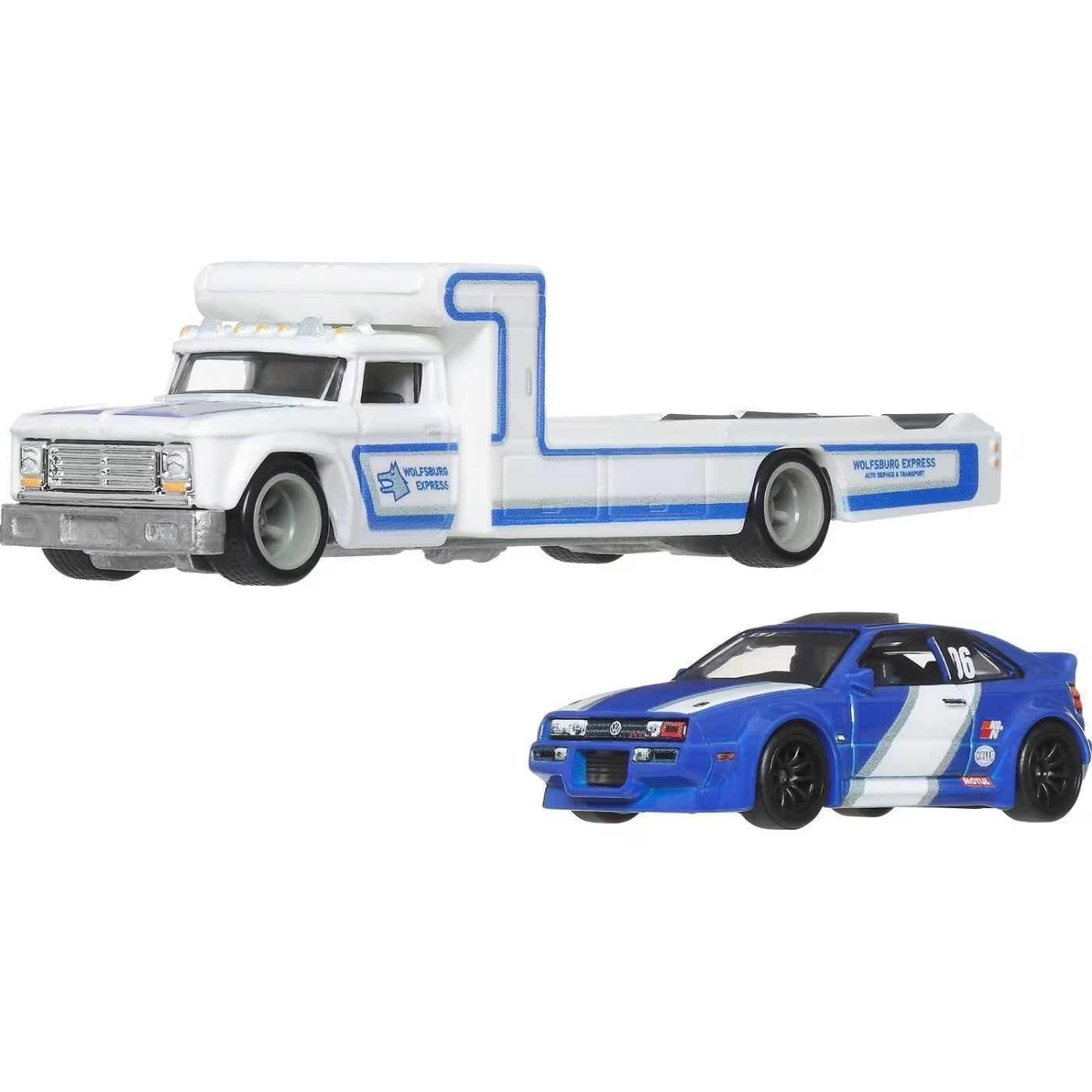 Hot Wheels Premium - Volkswagen Corrado VR6 + Camion rétro - Série Car Culture Team Transport - Échelle 1/64