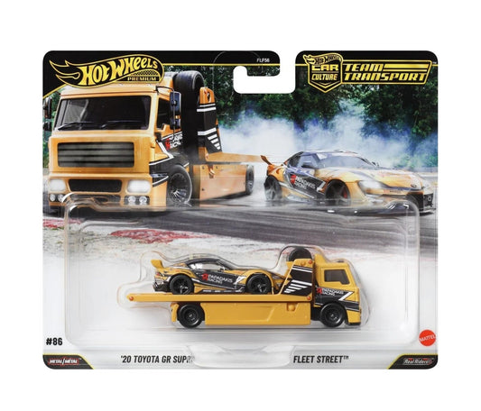 Hot Wheels Premium - '20 Toyota GR Supra + Fleet Street - Series Car Culture Team Transport - Scala 1/64