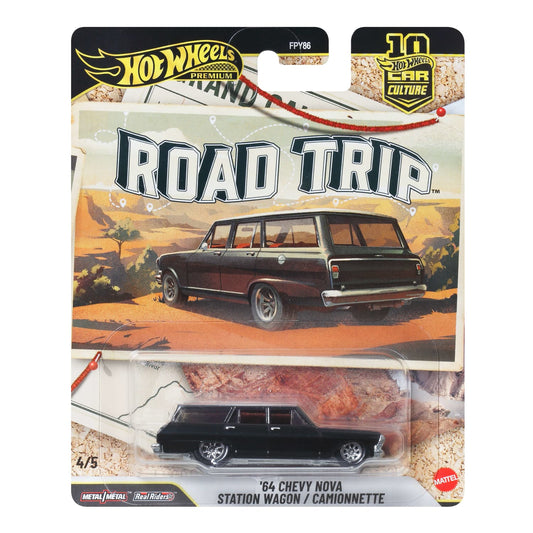 Hot Wheels Premium - ’64 Chevy Nova Station Wagon Road Trip Series - Scala 1/64