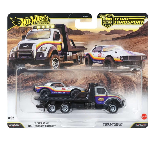 Hot Wheels Premium - '67 Off Road Camaro + Terra-Torque - Series Car Culture Team Transport - Scala 1/64