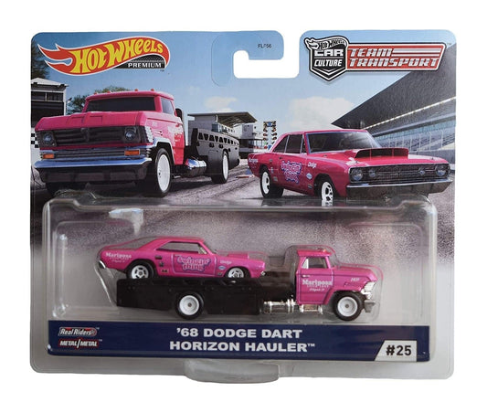 Hot Wheels Premium - '68 Dodge Dart-Type + Horizon Hauler  - Series Car Culture Team Transport - Scala 1/64