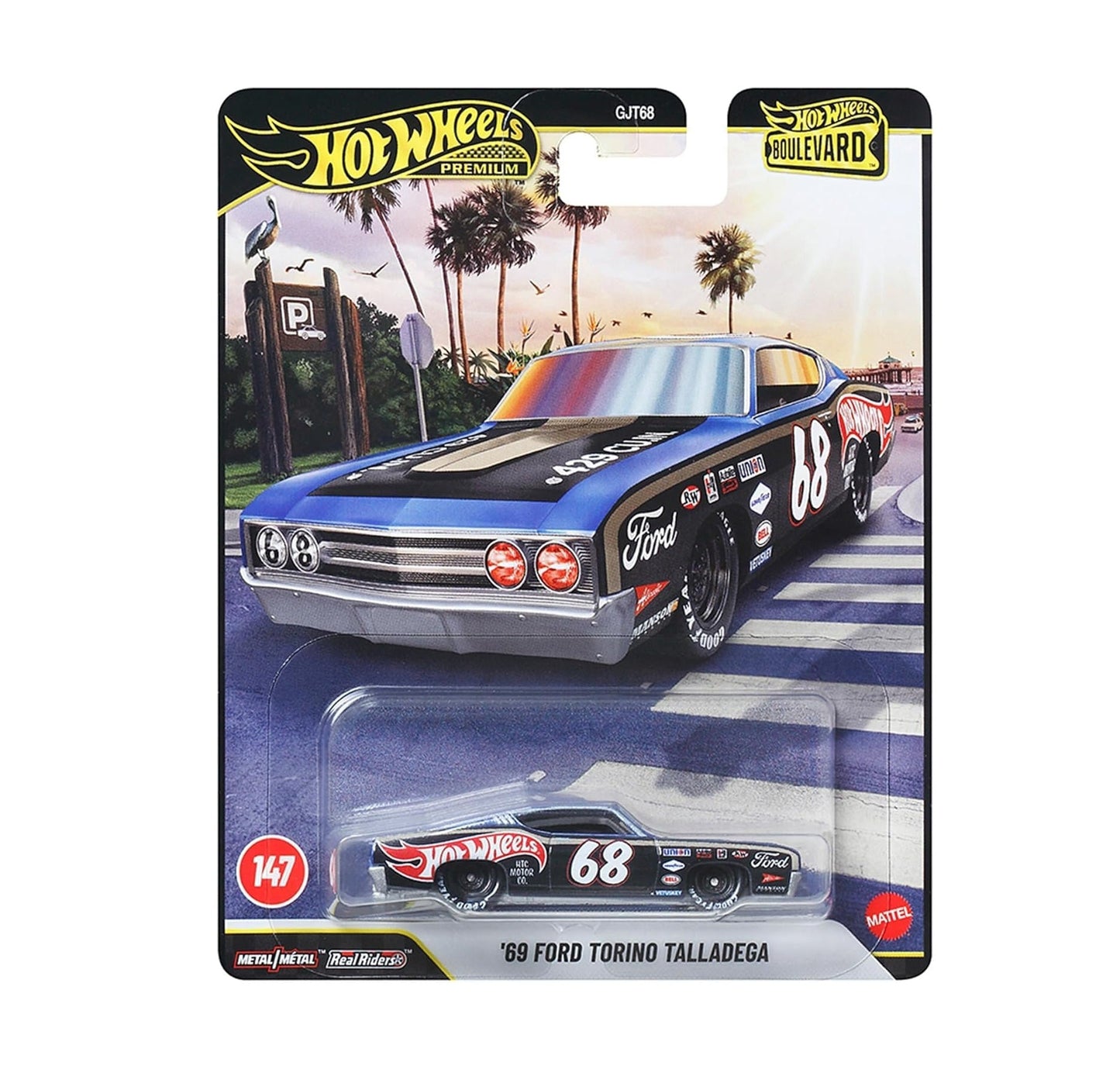 Hot Wheels Premium - '69 Ford Torino Talladega #147 Boulevard Series - 1/64 Scale