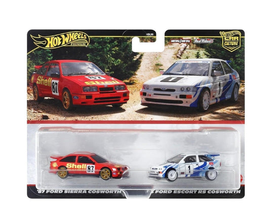 Hot Wheels Premium - '93 Ford Escort RS Cosworth / '87 Ford Sierra Cosworth - Scala 1/64