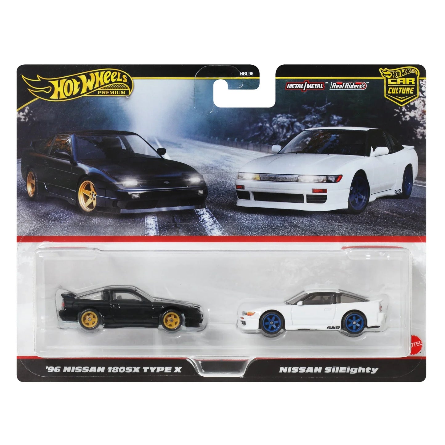 Hot Wheels Premium 2 Pack 96 Nissan 180SX Type X / Nissan Sileighty - Scala 1/64