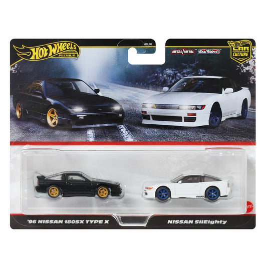 Hot Wheels Premium 2 Pack 96 Nissan 180SX Type X / Nissan Sileighty - Scala 1/64