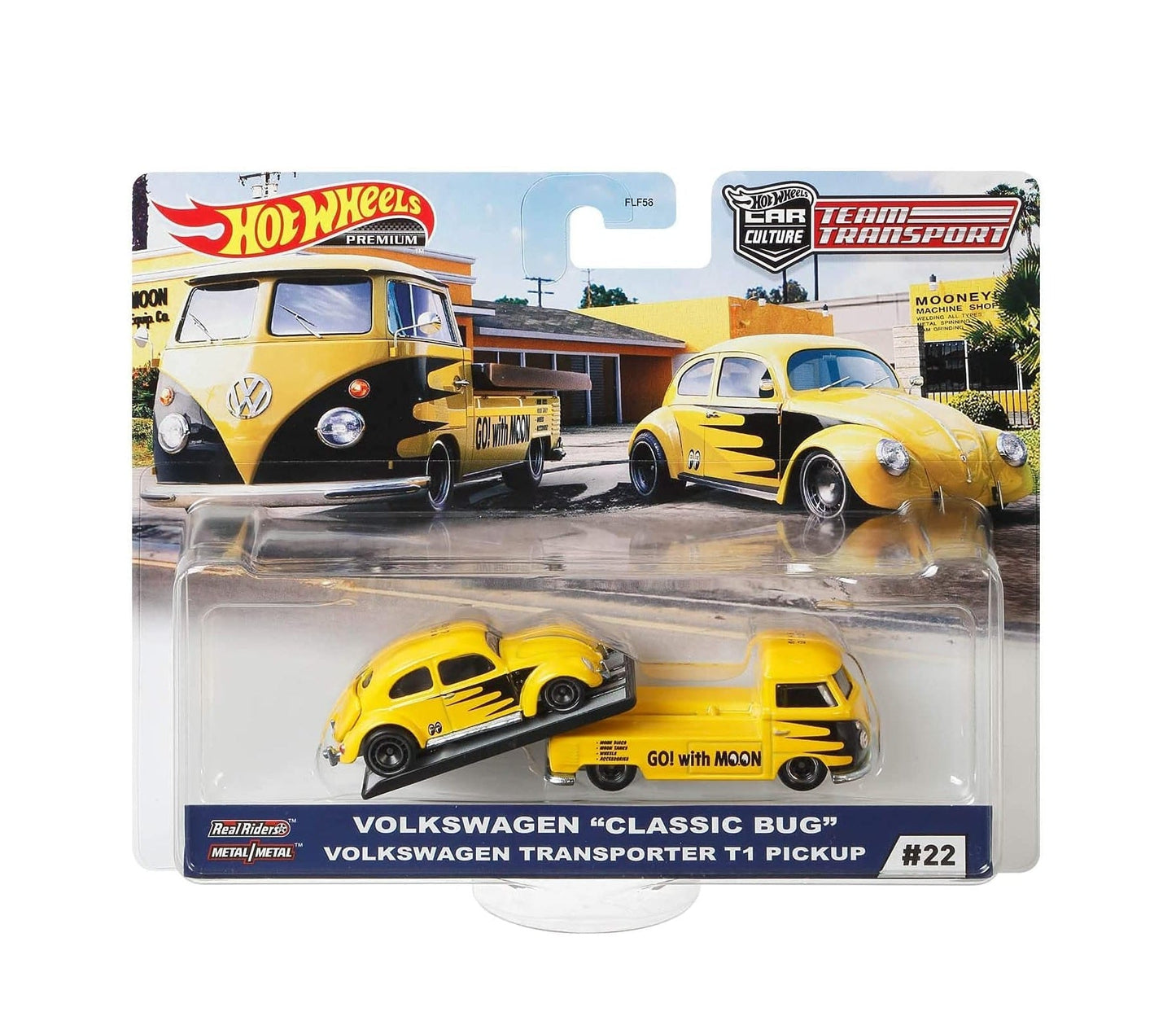 Hot Wheels Premium - Volkswagen Classic Bug and Transporter T1 Pickup  - Series Car Culture Team Transport - Scala 1/64