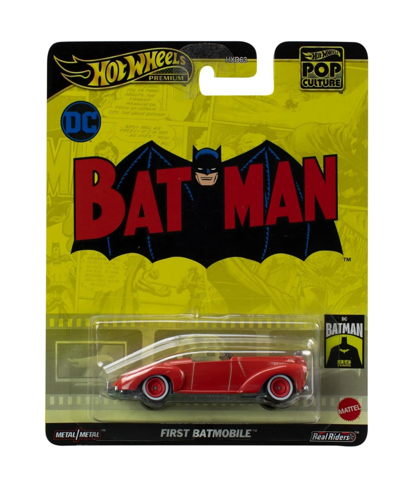 Hot Wheels Premium - Batman FiRSt Batmobile - Scale 1/64