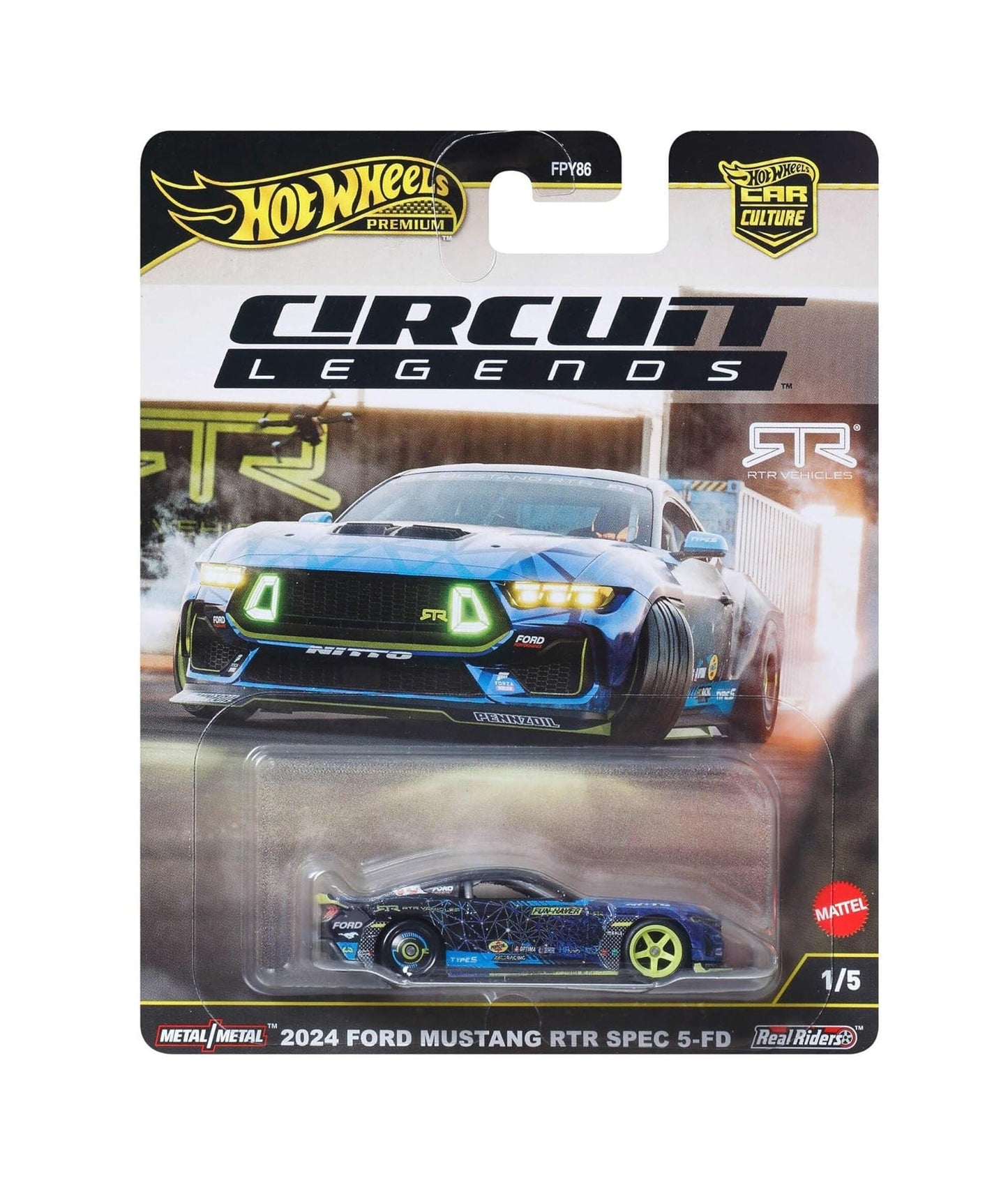 Hot Wheels Premium - 2024 Ford Mustang RTR Spec 5-FD Circuit Legends - Scala 1/64