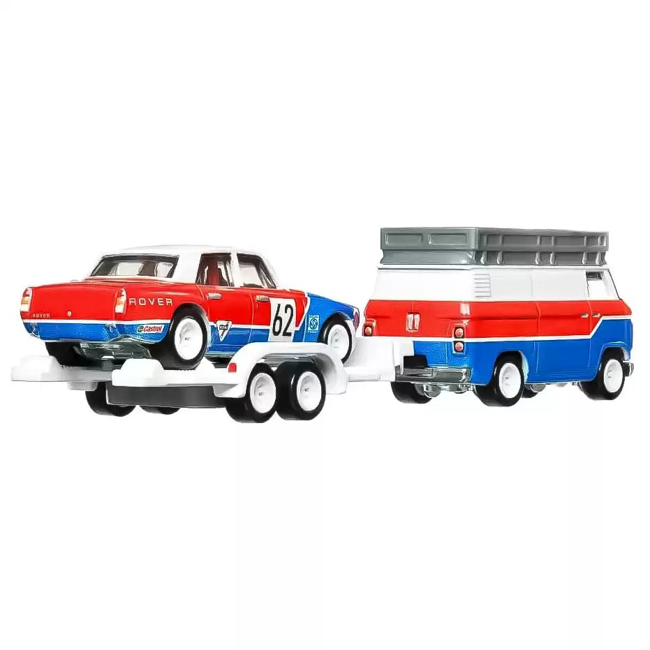 Hot Wheels Premium - '70 Rover P6 & HW Rally Hauler - Series Car Culture Team Transport - Scala 1/64