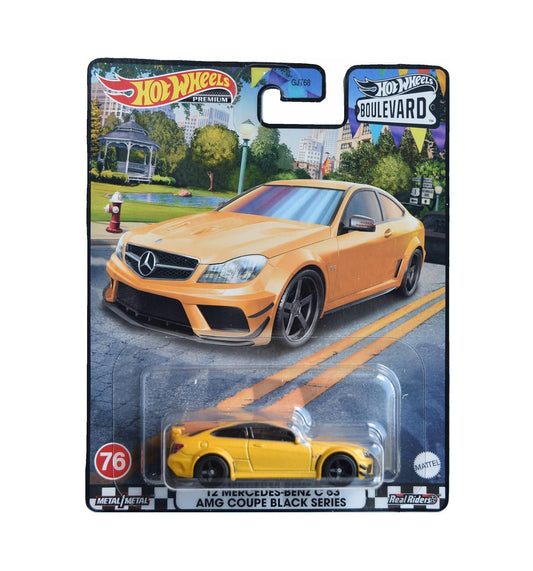 Hot Wheels Premium - '12 Mercedes Benz C 63 AMG Coupe Black Series #76 - Series Boulevard - Scala 1/64