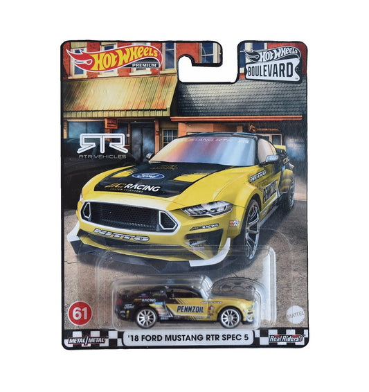 Hot Wheels Premium - '18 Ford Mustang RTR Spec 5 Pennzoil #61 - Series Boulevard - Scala 1/64
