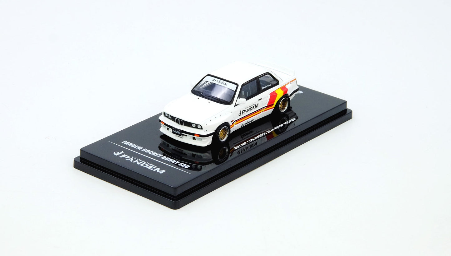INNO64 - BMW Pandem Rocket Bunny E30 Matt White "Madrid 2026 Event Edition" - 1/64 Scale IN64-E30P-DCM