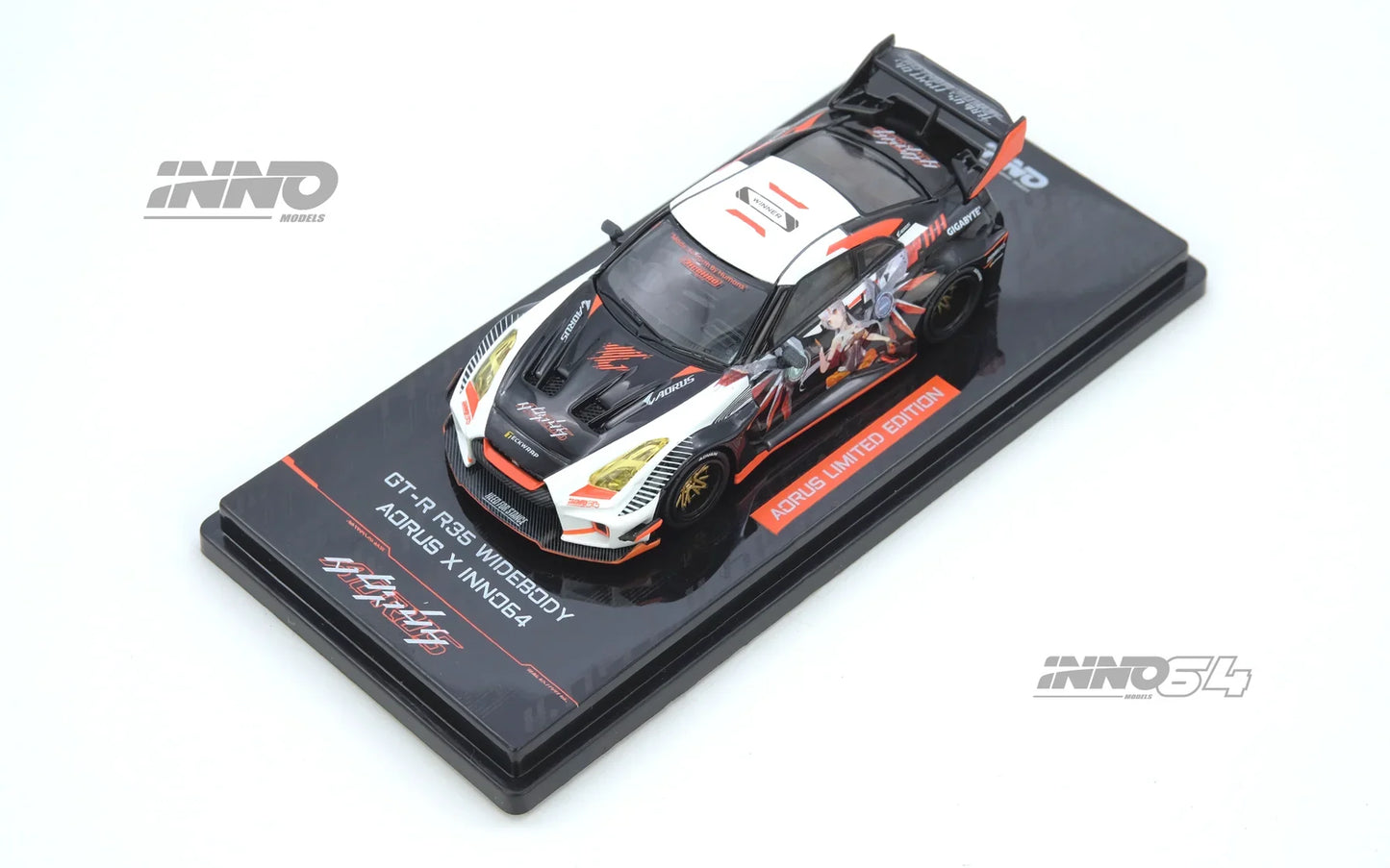 INNO64 - Nissan GT-R R35 Aorus x Inno64 Widebody Limited Edition - Scala 1/64 IN64-R35LB-AORUS