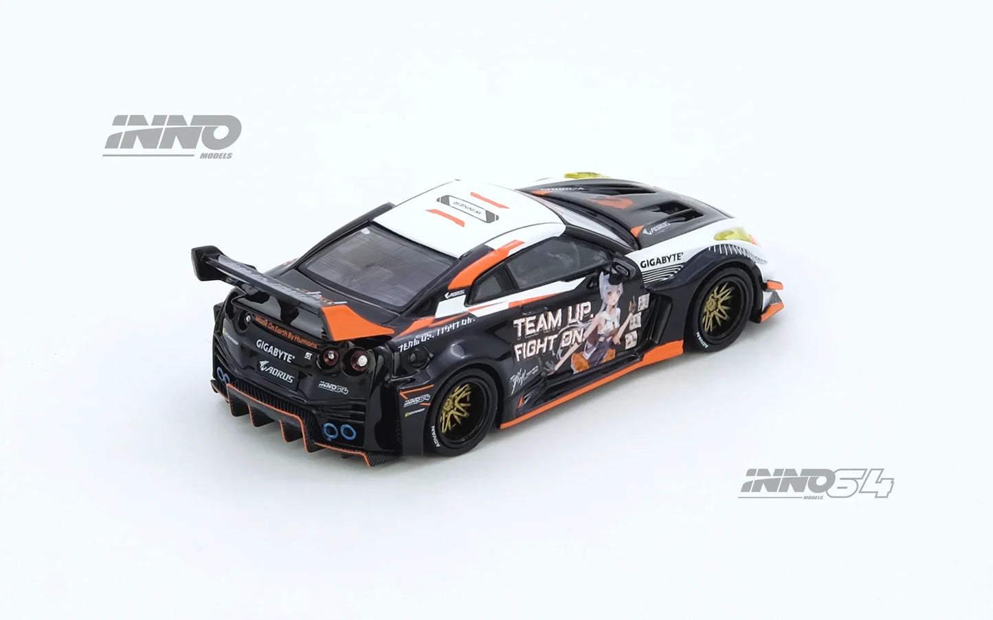 INNO64 - Nissan GT-R R35 Aorus x Inno64 Widebody Limited Edition - Scala 1/64 IN64-R35LB-AORUS
