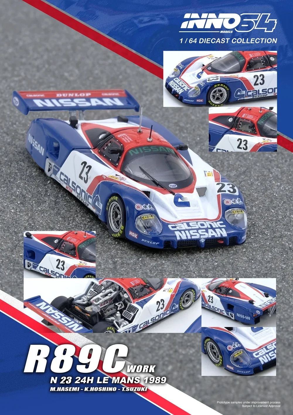 INNO64 - Nissan R89C #23 Le Mans 1989 - Échelle 1/64 IN64-R89C-89LM23