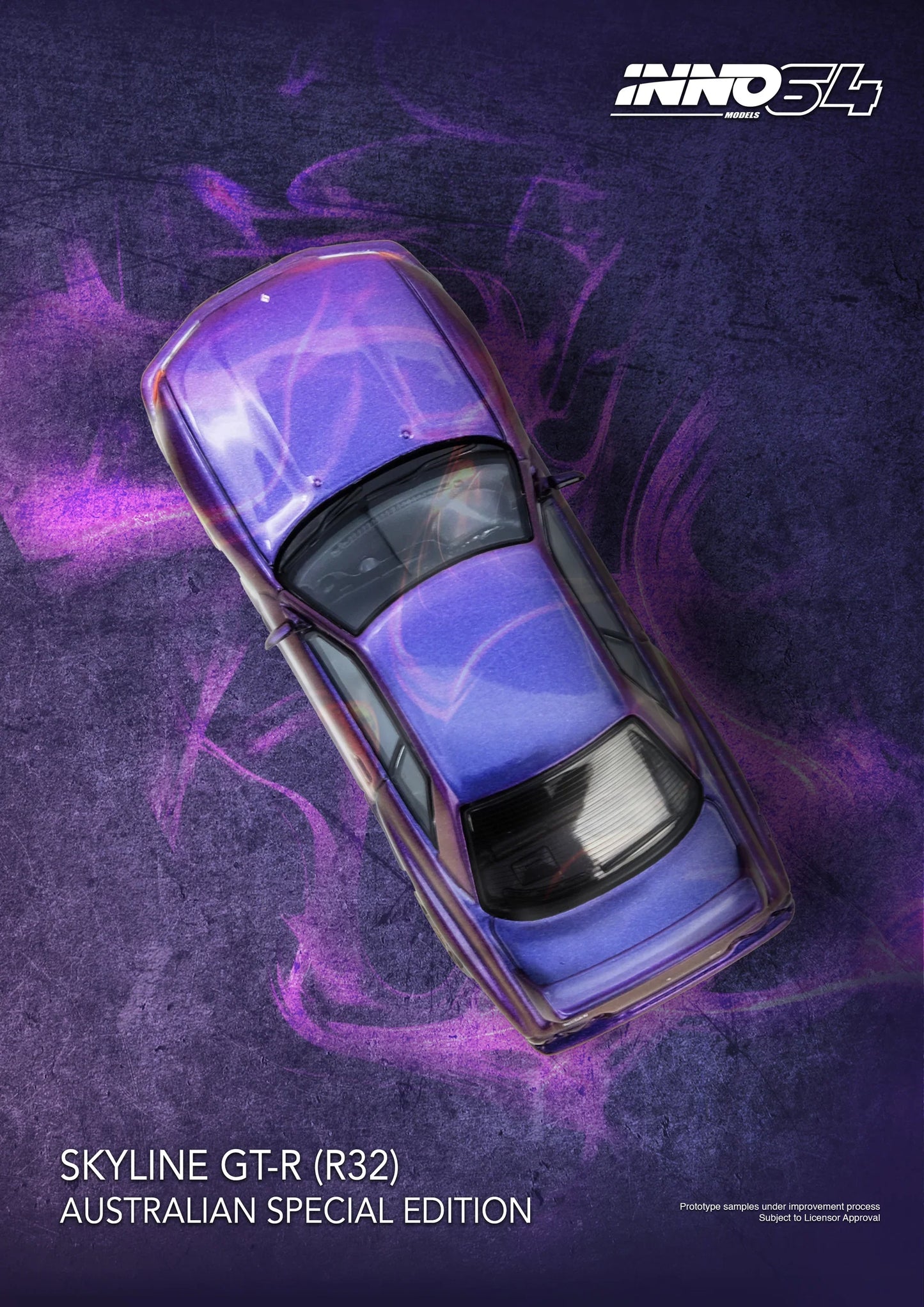 INNO64 - Nissan Skyline GT-R ( R32 ) Midnight Purple Métallisé « Édition Spéciale Australienne » - Échelle 1/64 IN64- R32 -MP-AS