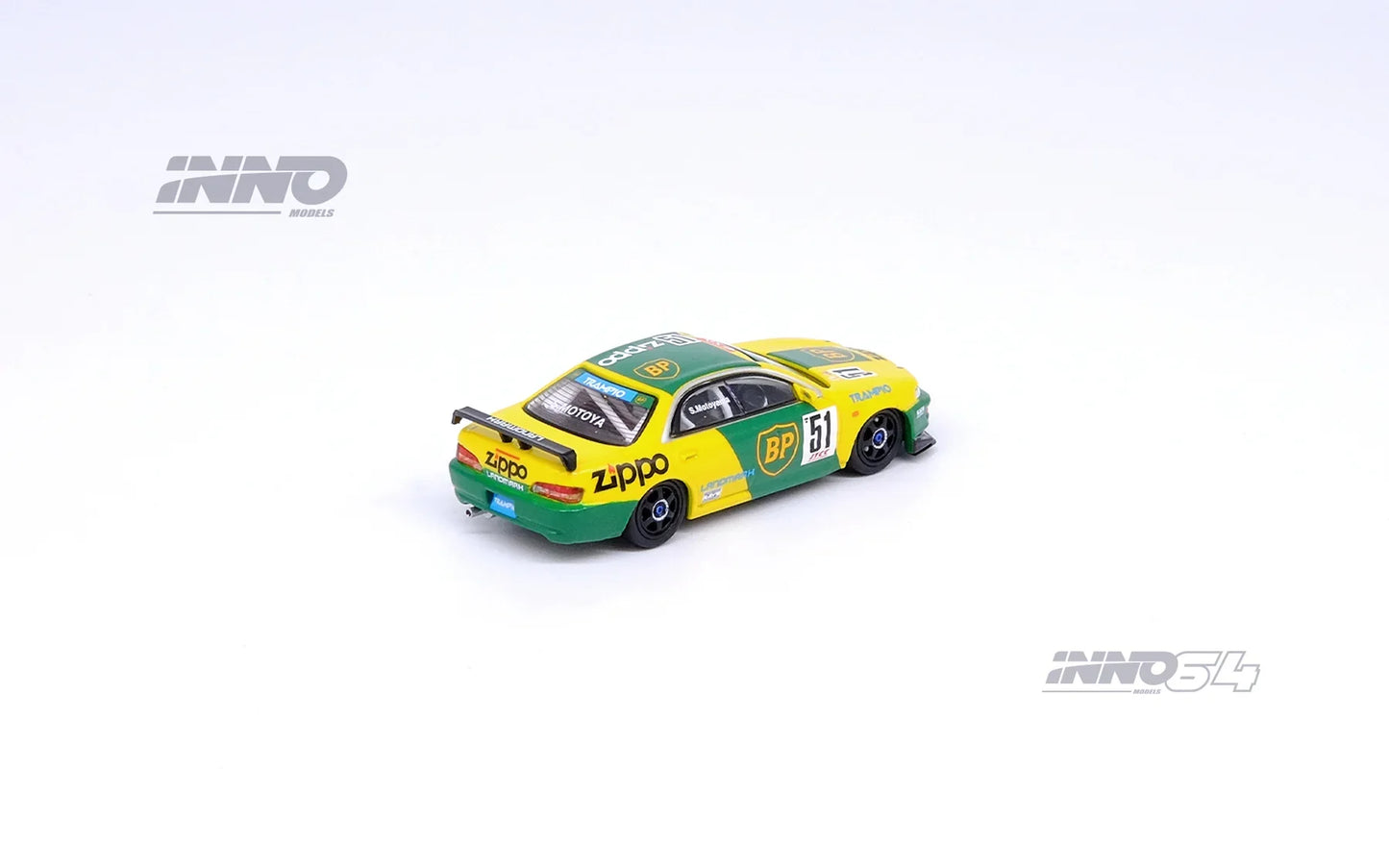INNO64 - Toyota Corona Exiv n° 51 Object Trampio Zippo BP JTCC 1995 - Échelle 1/64 IN64-EXIV-BP