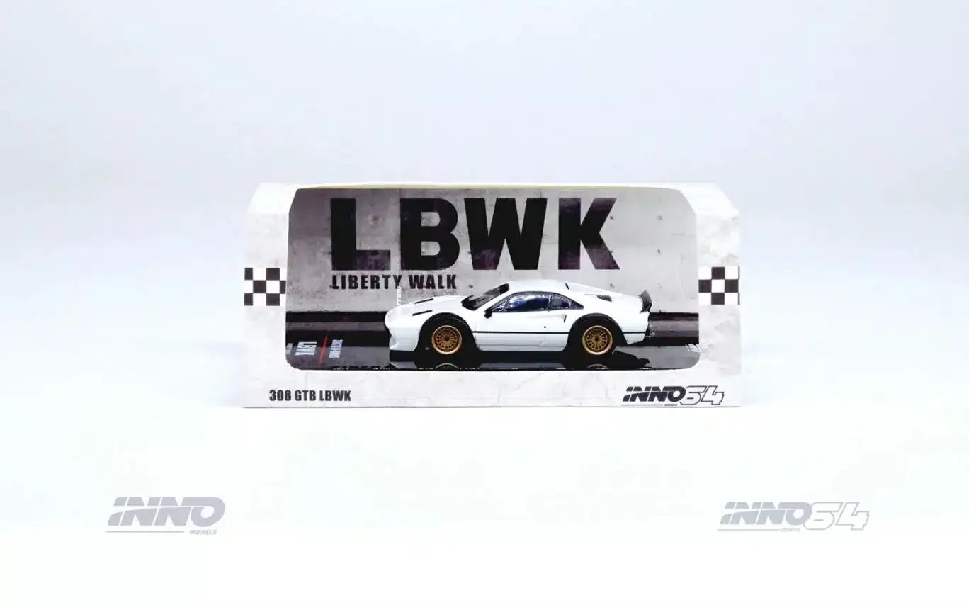 INNO64 - LBWK Ferrari 308 GTB - Scala 1/64 IN64-LBWK308-WHI