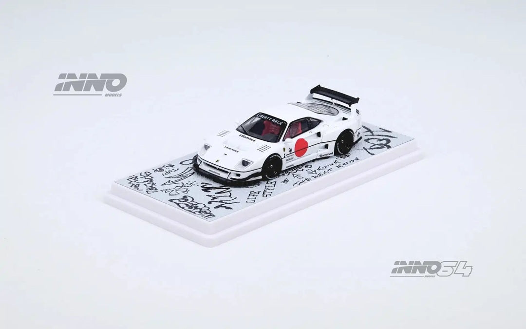 INNO64 - LBWK Ferrari F40 Blanche Tokyo Auto Salon 2023 - Échelle 1/64 IN64-LBWKF40-TAS23