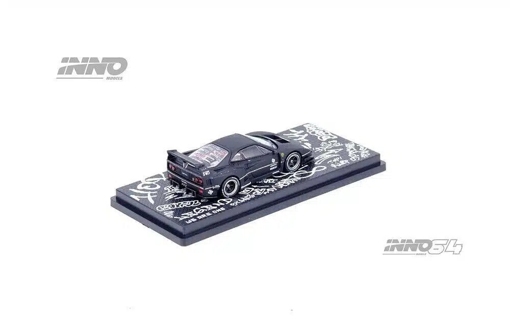 INNO64 - LBWK Ferrari F40 Matt Black Hong Kong Toycar Salon 2023 - Scale 1/64 IN64-LBWKF40-HKTS23