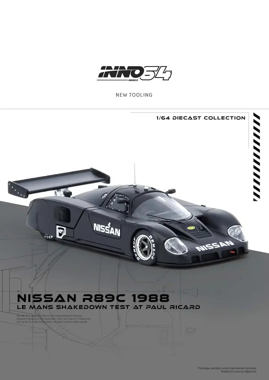 INNO64 - Nissan R89C Le Mans Shakedown Test Paul Ricard 1988 - Scale 1/64 IN64-R89C-LMT1988