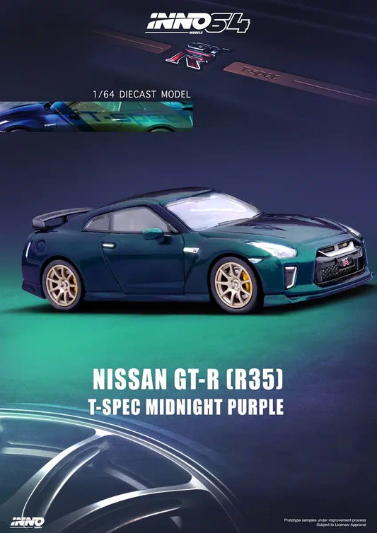 INNO64 - Nissan GT-R R35 T-Spec Midnight Purple - Scala 1/64 IN64-R35TS-MP