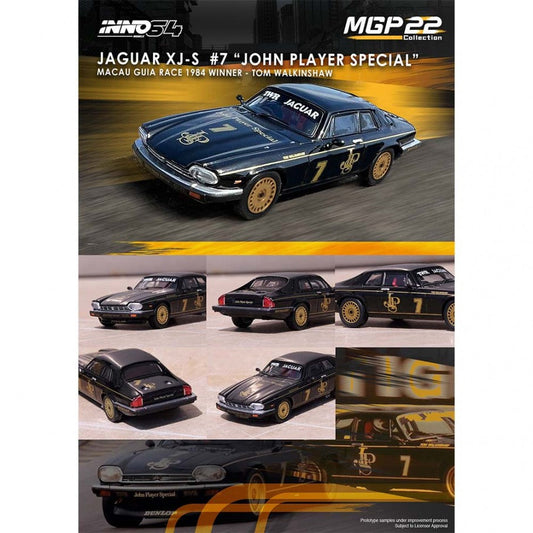 Jaguar XJ-S #7 `John Player Special` Macau Guia Race 1984 Winner - INNO64 - Scale 1/64 IN64-XJS-MGP22JPS
