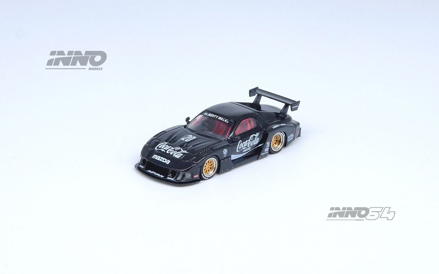INNO64 - Mazda RX7 (FD3S) LB-Super-Silhouette "Coca-Cola Zero" Black - INNO64 - Scale 1/64 IN64-LBWK-RX7-01