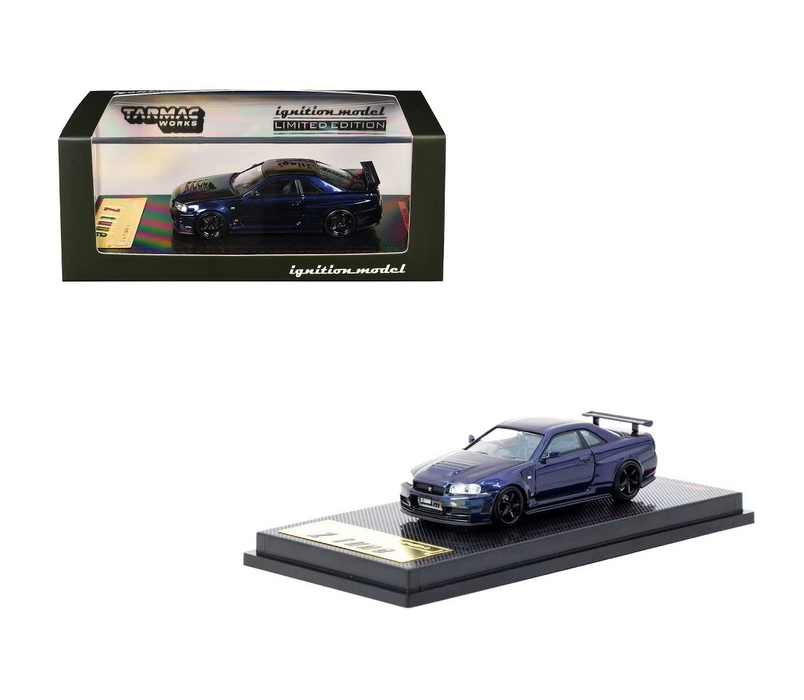 Ignition Model x Tarmac Works - Skyline GT-R Z-Tune Nismo RHD Midnight Purple III Metallic - 1/64 Scale IG3839