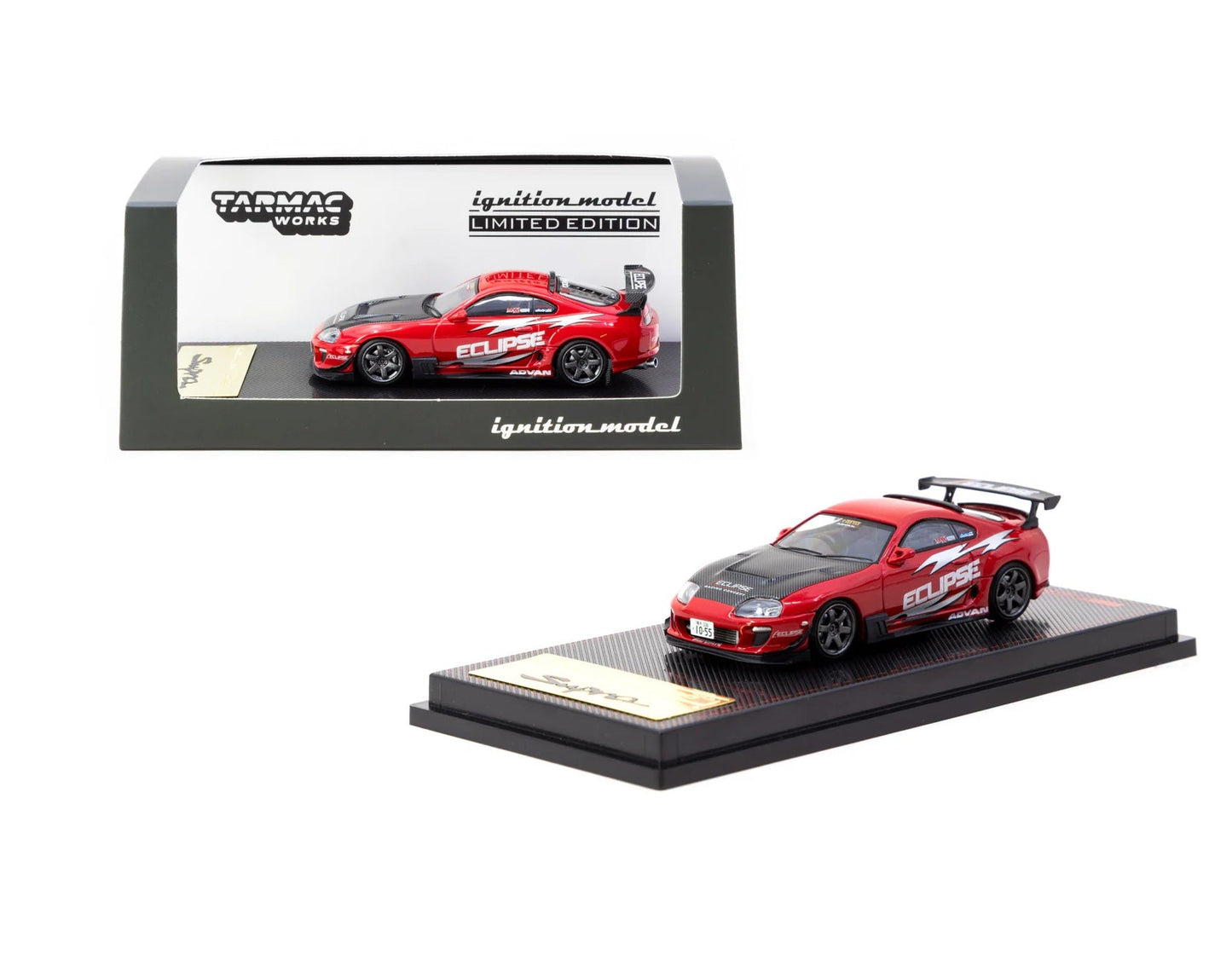 Ignition Model x Tarmac Works - Toyota Supra (JZA80) RZ Red - 1/64 Scale IG3841