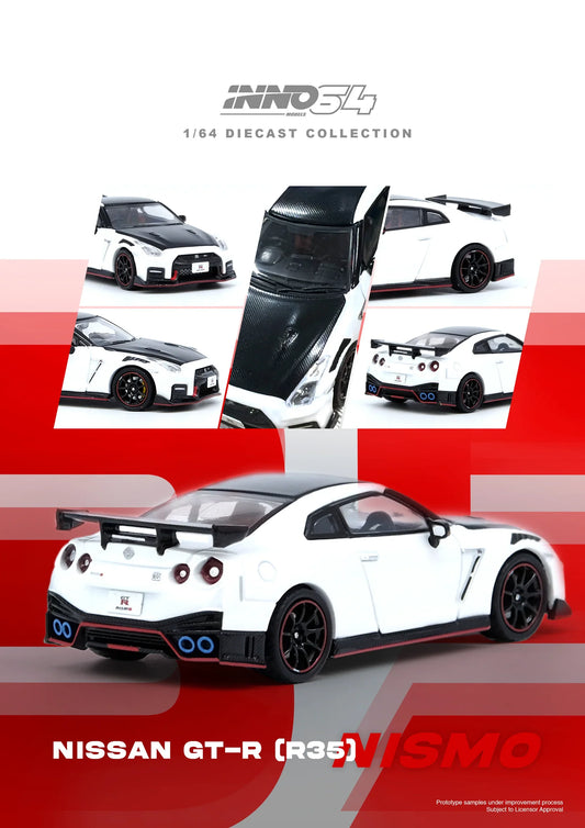 INNO64 - NISSAN GT-R (R35) NISMO White - Scale 1/64 IN64-R35N-WHI