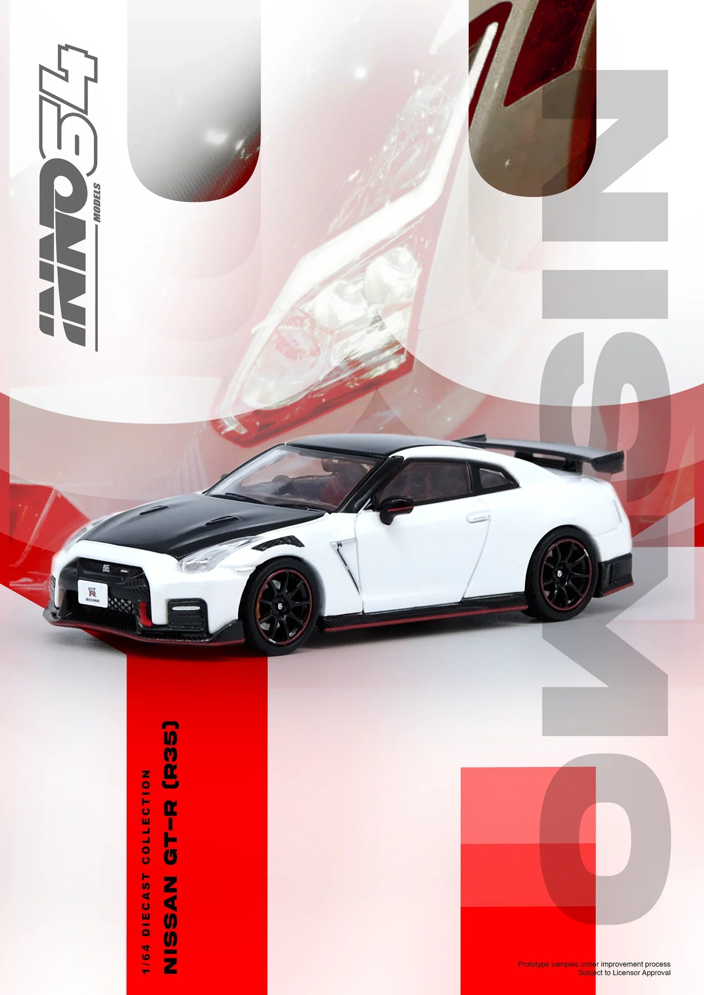 INNO64 - NISSAN GT-R (R35) NISMO White - Scale 1/64 IN64-R35N-WHI