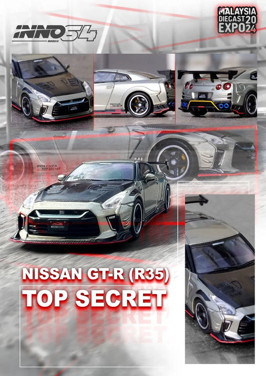 INNO64 - Nissan Skyline GT-R (R35) "Top Secret" - Malaysia Diecast Expo 2024 Special Edition - Scale 1/64 IN64-R35TS-MDX24
