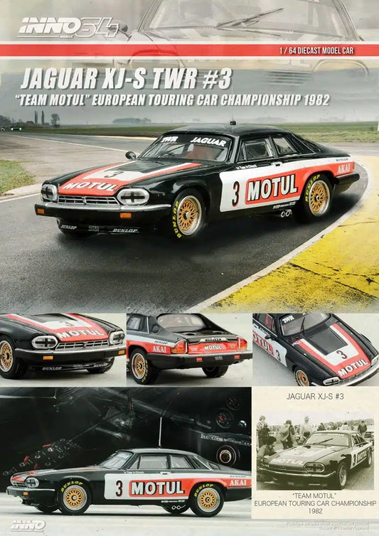 INNO64 - Jaguar XJ-S "Team TWR Motul" European Touring Car Championship 1982 - Scala 1/64 IN64-XJS-TWR3