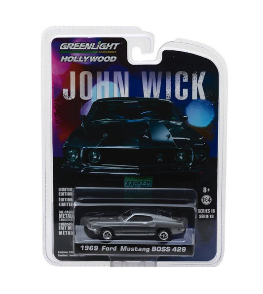Greenlight - John Wick (2014) Movie 1969 Ford Mustang Boss 429 - Greenlight - Scale 1/64