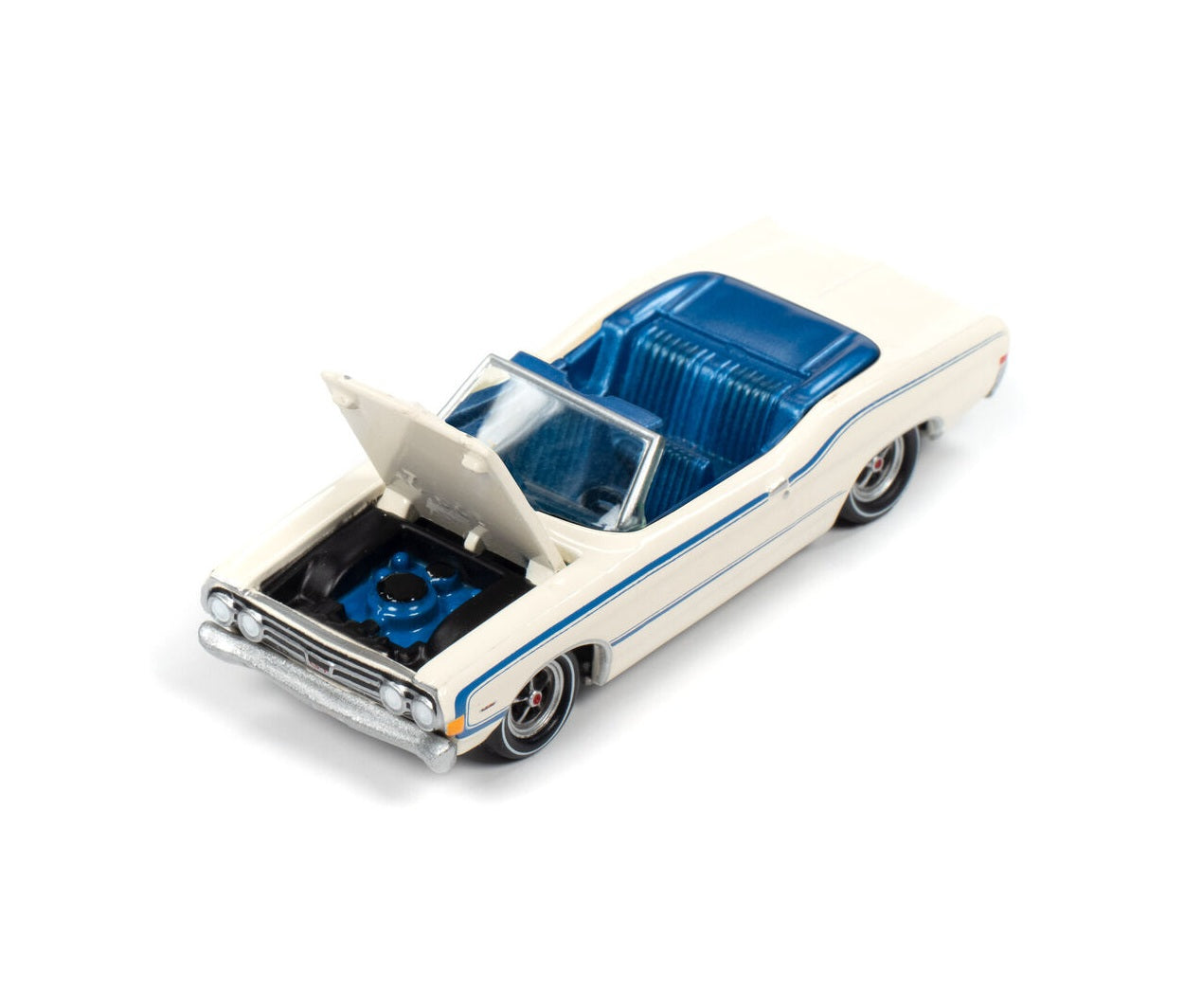 Johnny Lightning - 1968 Ford Fairlane Torino GT Convertible Wimbledon White "Classic Gold Collection" - Scale 1/64