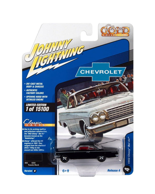 Johnny Lightning - 1962 Chevy Bel Air Tuxedo Black "Classic Gold Collection" - Scala 1/64