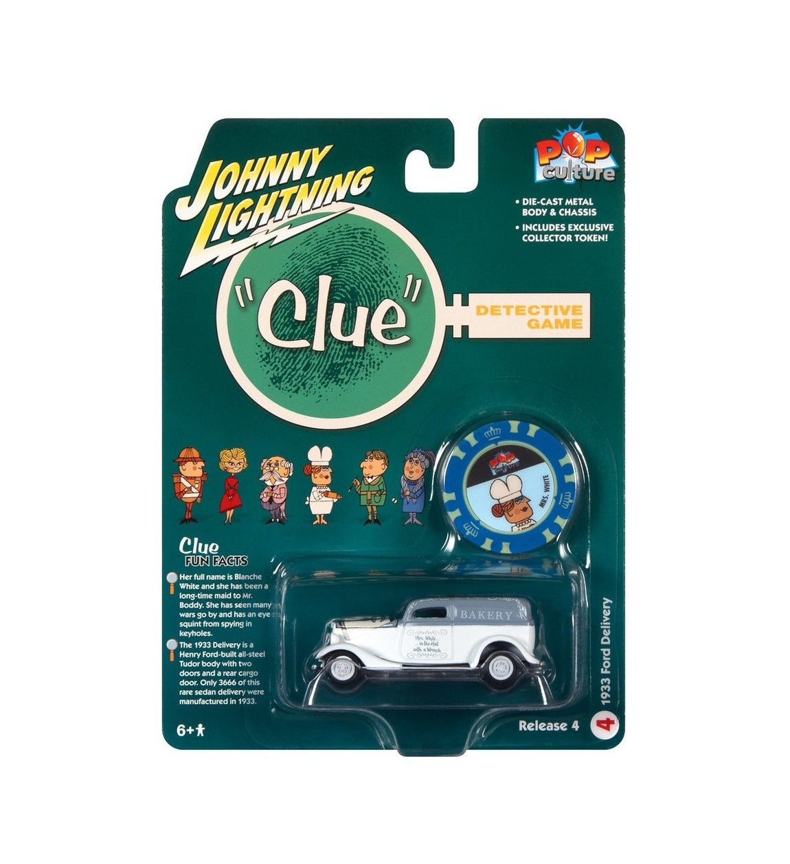 Johnny Lightning - 1933 Ford Delivery "Clue" - Scale 1/64