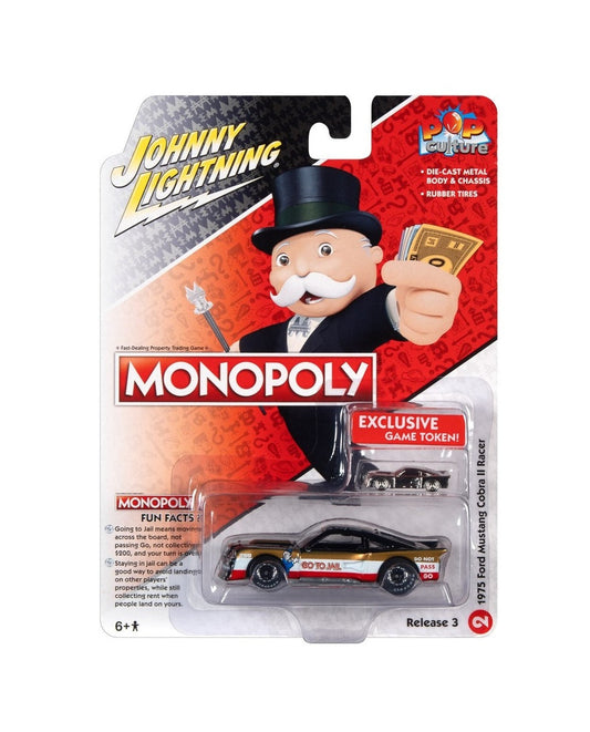 Johnny Lightning - 1975 Ford Mustang Cobra ii Racer Monopoly - Scala 1/64