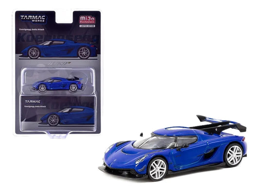 Tarmac Works - Koenigsegg Jesko Attack Blue - GLOBAL64 - MiJo Exclusives - Scale 1/64 T64G-T64G-TL052-BL