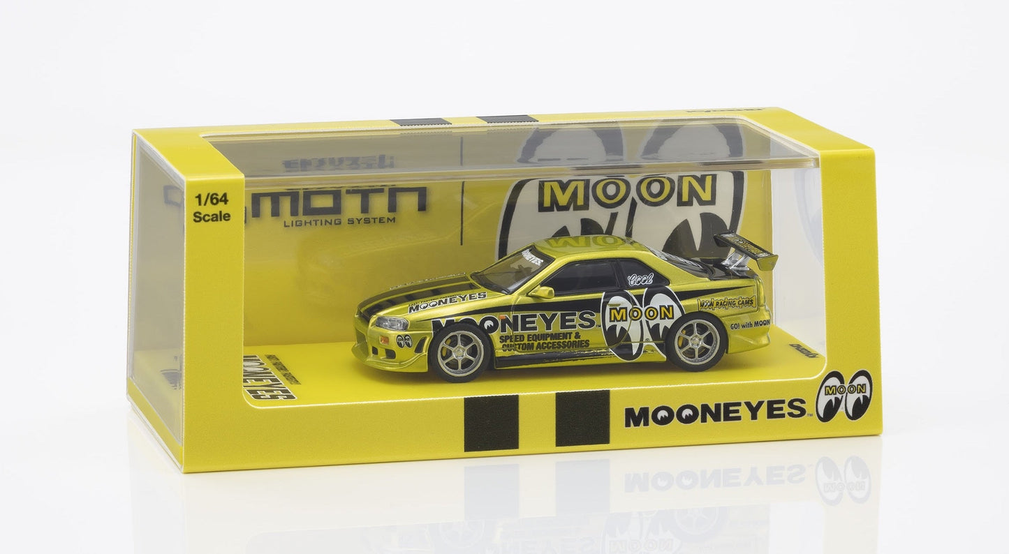 [PRE-ORDER] Kyosho - Nissan Skyline GTR (R34) MOONEYS 1 with led 2026 - Scala 1/64 07134LM1