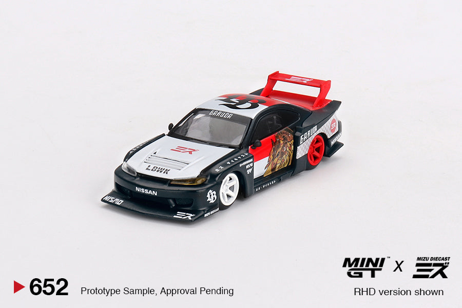Mini GT - LB-Super Silhouette Nissan SILVIA (S15) “GARUDA” - Mini GT x MIZU Diecast - Scala 1/64 MGT00652