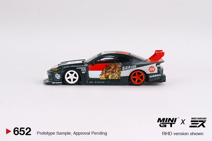 Mini GT - LB-Super Silhouette Nissan SILVIA (S15) “GARUDA” - Mini GT x MIZU Diecast - Scala 1/64 MGT00652