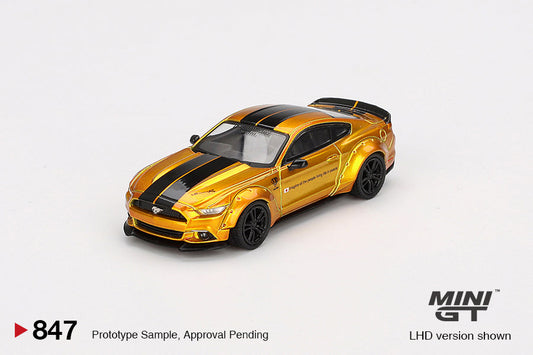 Mini GT - LB Works Ford Mustang LB Gold 2017 - Scale 1/64 MGT00847-R