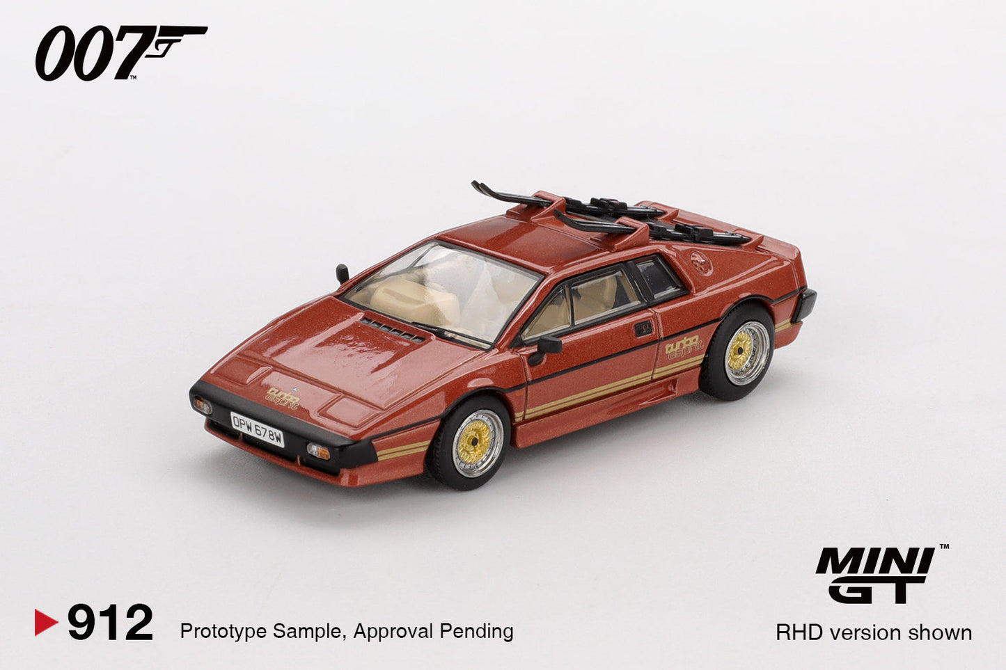 [PRE-ORDER] Mini GT - Lotus Esprit Turbo "For Your Eyes Only" 007 James Bond - Scala 1-64 MGT00912-007J Japanese Packaging