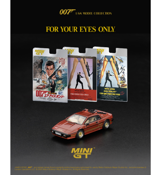[PRE-ORDER] Mini GT - Lotus Esprit Turbo "For Your Eyes Only" 007 James Bond - Scala 1-64 MGT00912-007F French Packaging