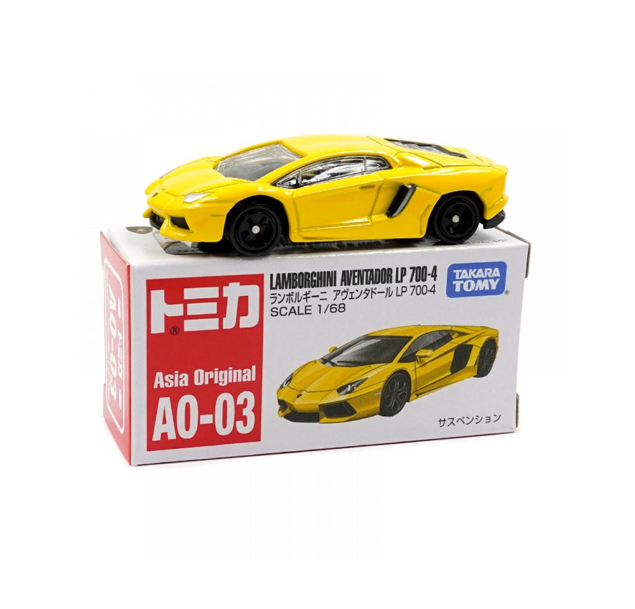 Takara Tomy Tomica - Lamborghini Aventador Asia Original No. AO-03 - Scale 1/68