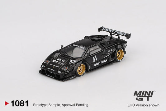 [PRE-ORDER] Mini GT - Lamborghini Countach LB-WORKS Black - Scale 1/64 MGT01081-L